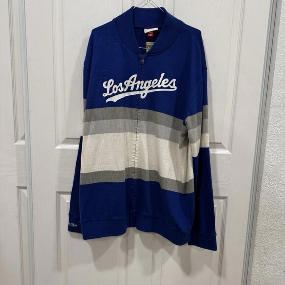 Men’s UO Mitchell & Ness Los Angeles Dodgers Full-Zip Sweater Jacket 2XL - Picture 5 of 15